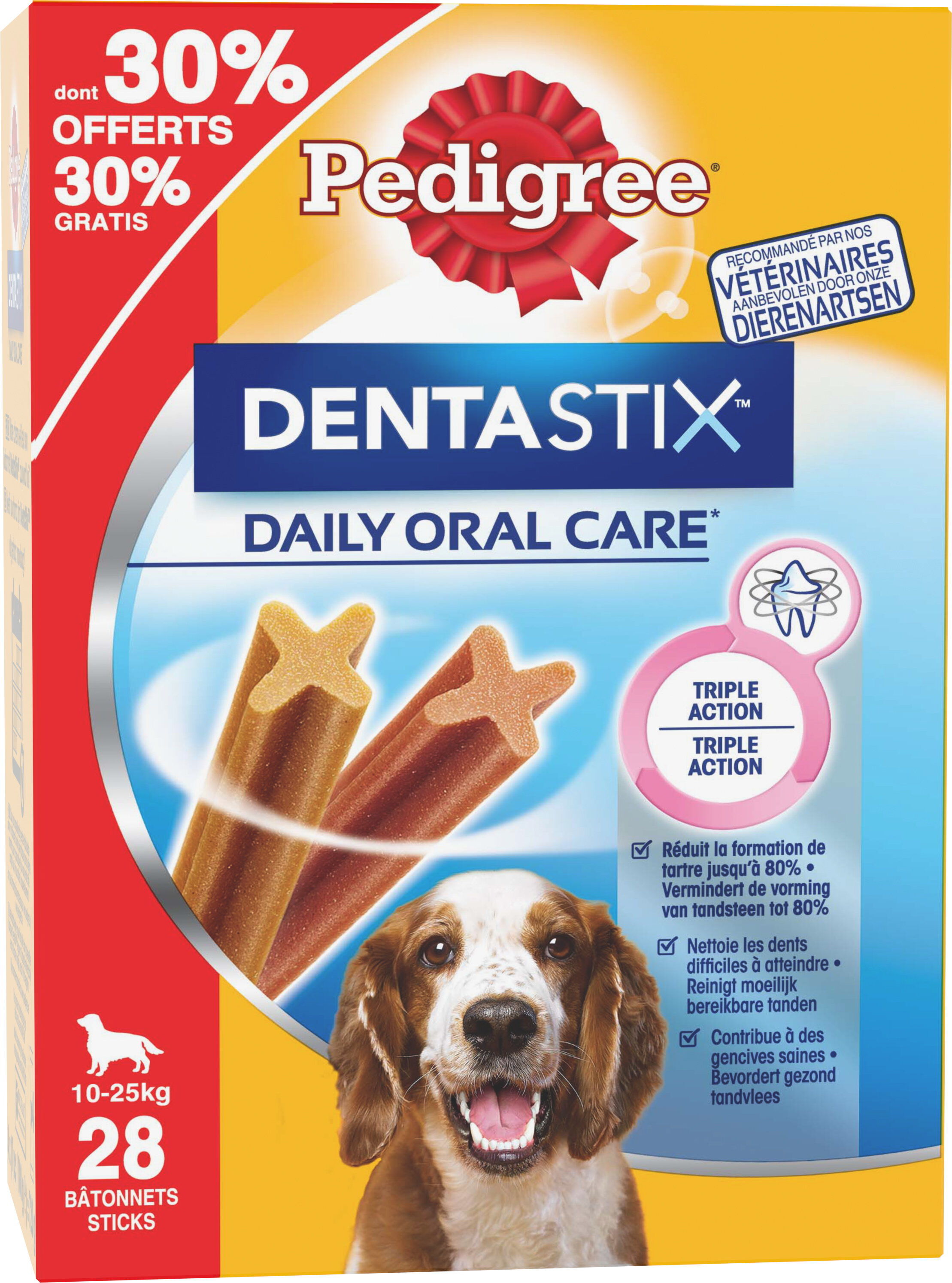 Pedigree - Friandises Dentastix pour Chien de Moyenne Taille - x28 dont 30% offerts Image num&eacute;ro 1