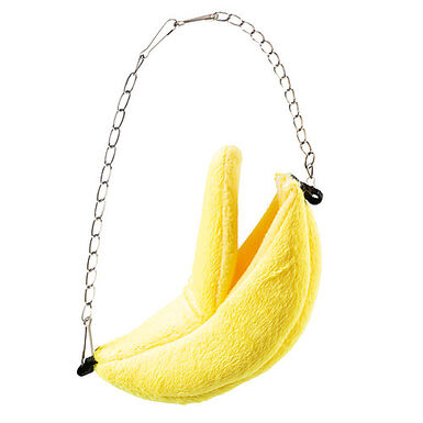 Duvoplus - Maison Banane en Peluche Jaune - 20x6x6cm