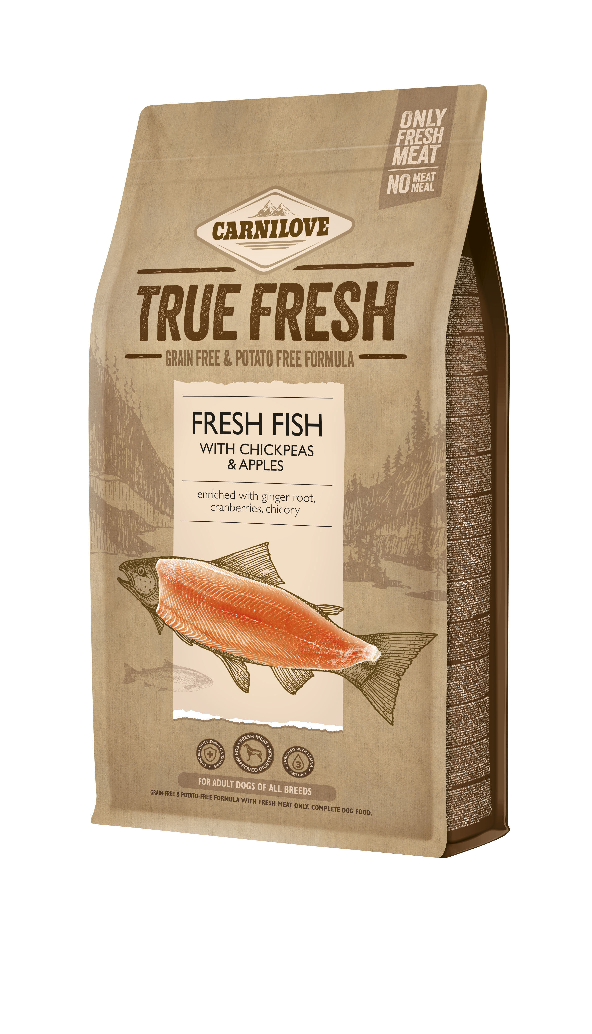 Carnilove - Croquettes True Fresh Adult au Poisson pour Chiens - 1,4Kg Image num&eacute;ro 1