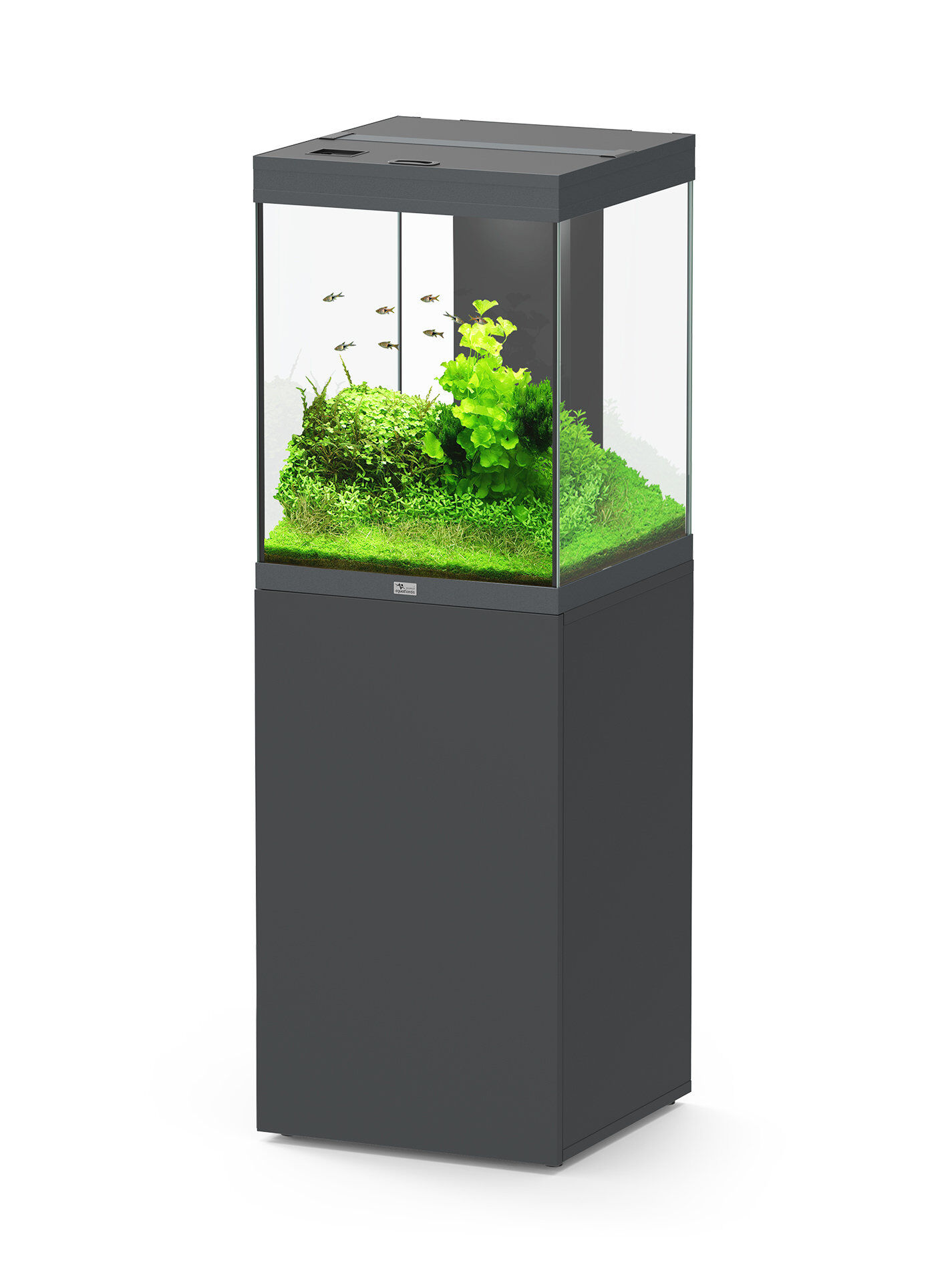 Aquatlantis - Aquarium + Meuble Led Equip&eacute; AQUA TOWER 163 Anthracite - 163L Image num&eacute;ro 1