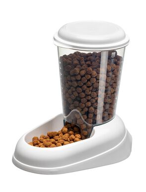 Ferplast - Distributeur de Croquettes Zenith pour Chiens et Chats - Blanc