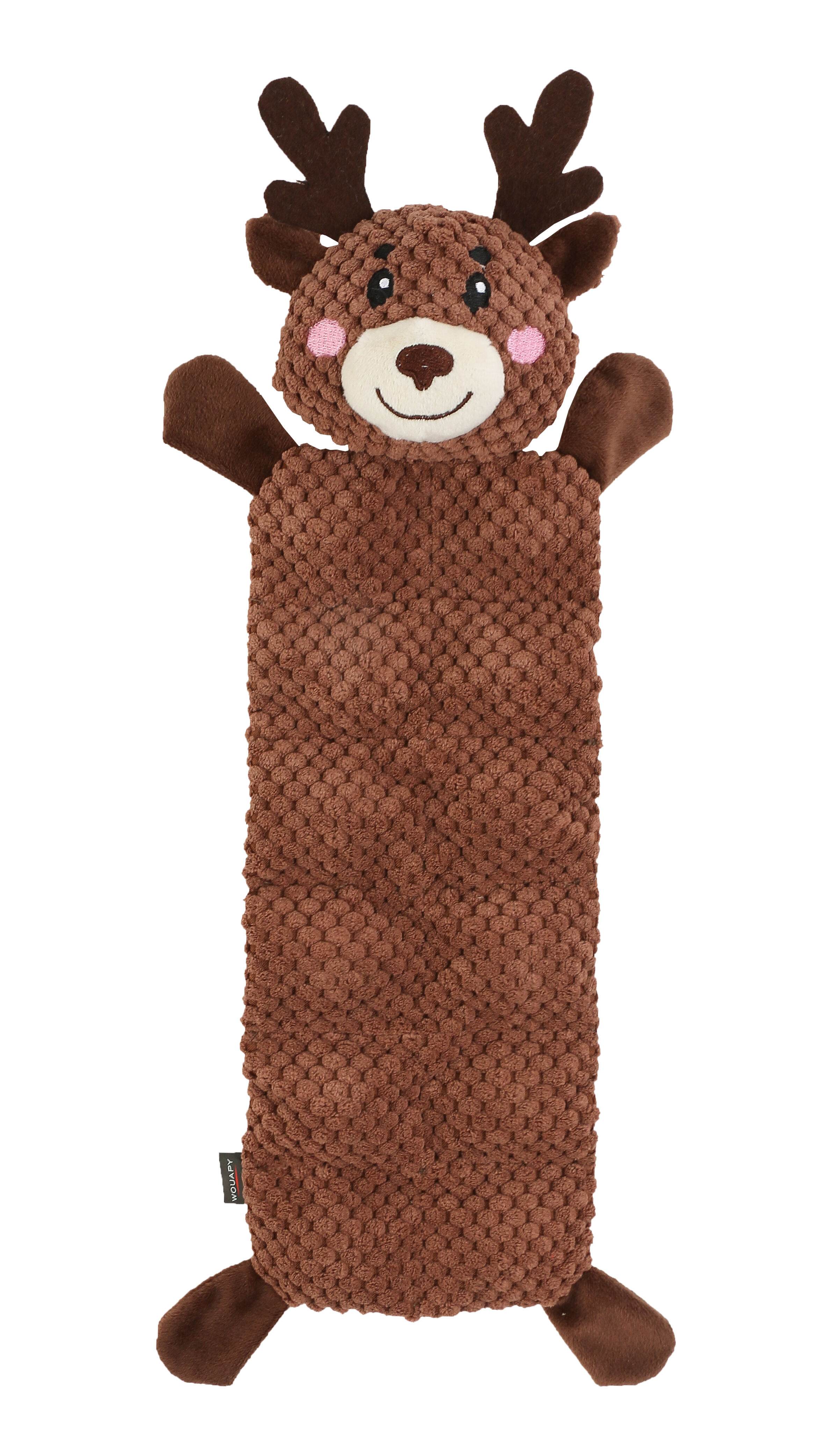 Wouapy - Jouet Cerf 12 Squeaker Peluche Plate pour Chiens Image num&eacute;ro 1