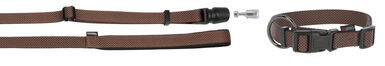 Goleygo - Ensemble Laisse Collier et Goupille Marron pour Chien