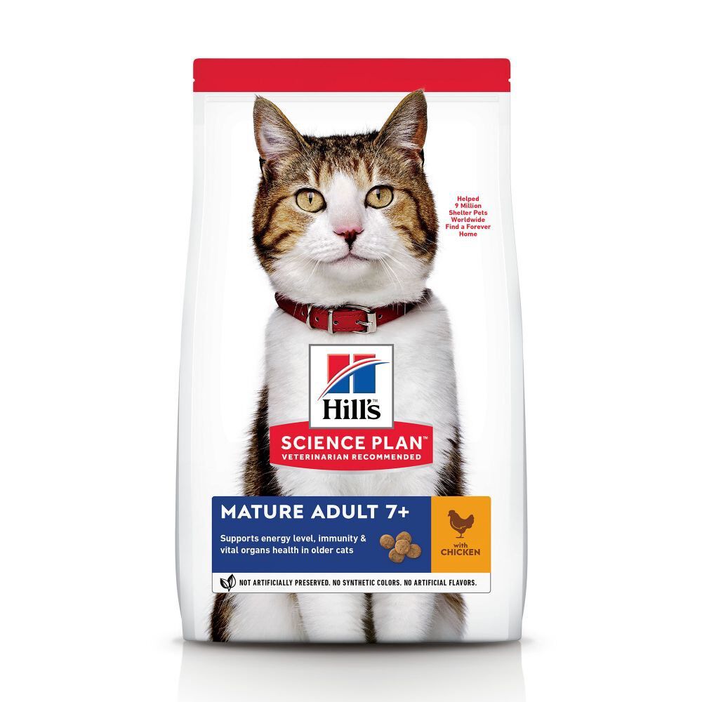 Hill's Science Plan - Mature Adult Croquettes Pour Chat Ag&eacute; Au Poulet -  3kg Image num&eacute;ro 1