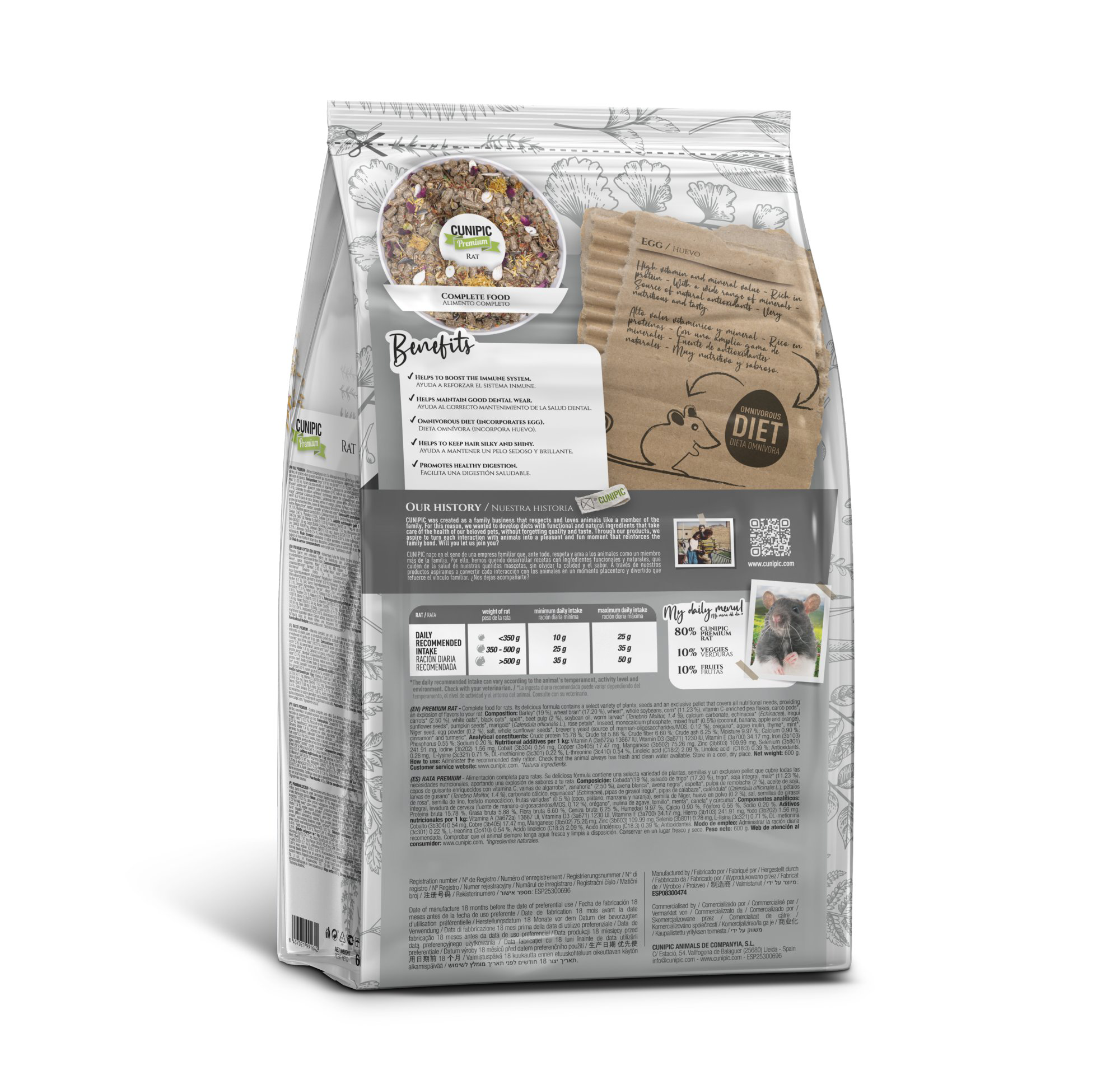 Cunipic - Aliment Natural pour Rats - 600g Image num&eacute;ro 2