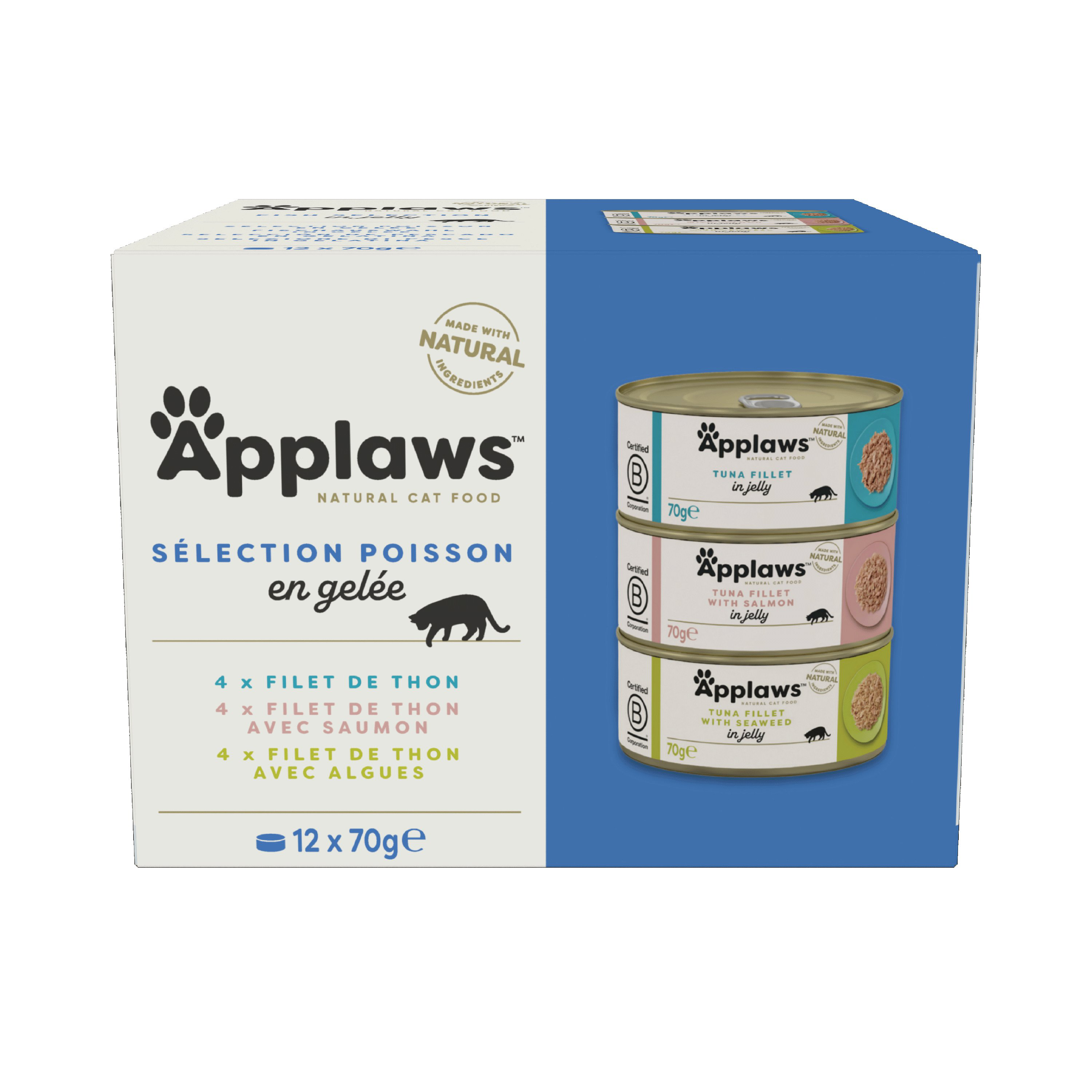 Applaws - Multipack aux Poissons en Gel&eacute;e pour Chat - 840g Image num&eacute;ro 1