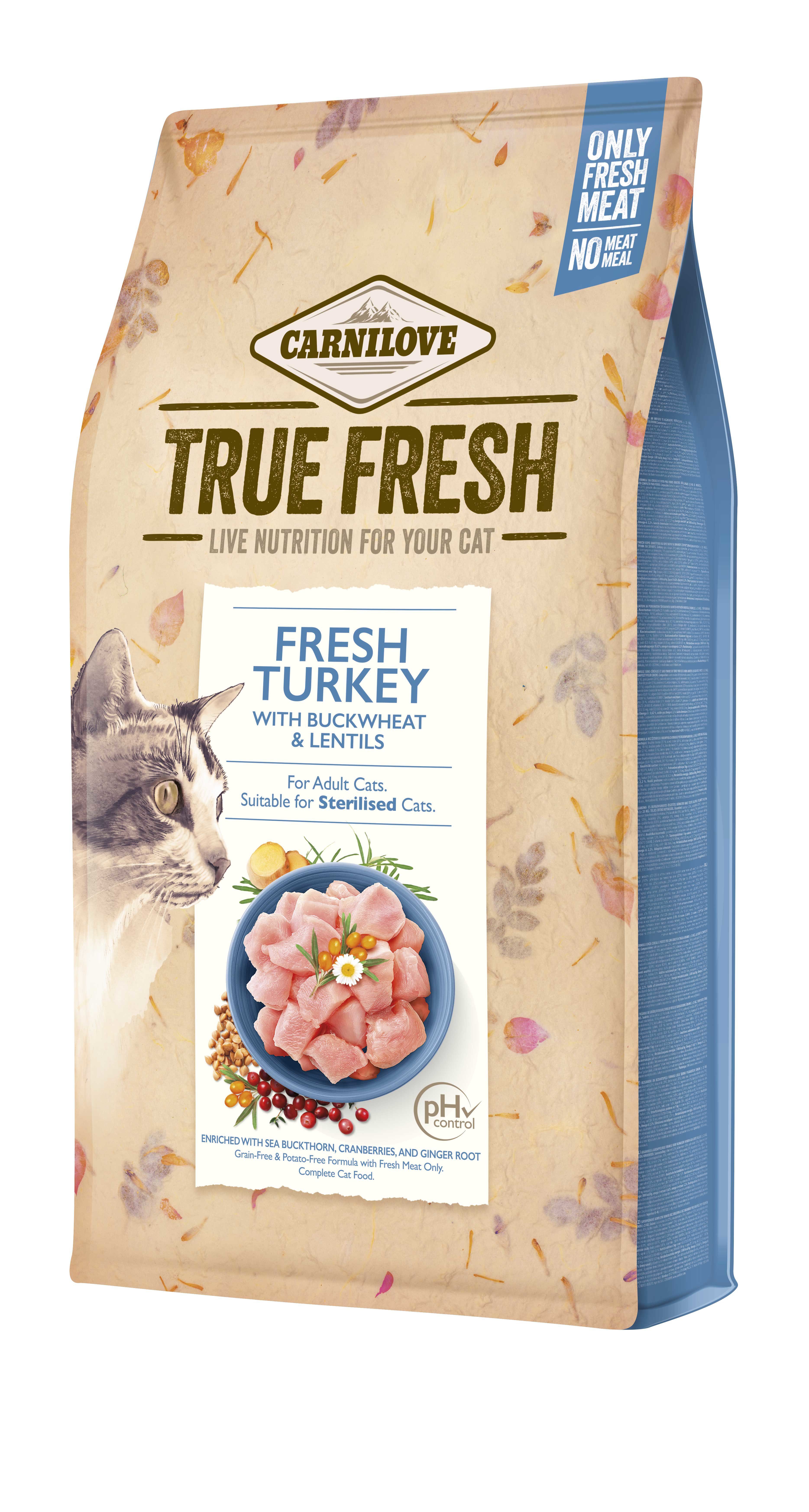 Carnilove - Croquettes True Fresh Adult &agrave; la Dinde pour Chats - 1,8Kg Image num&eacute;ro 1