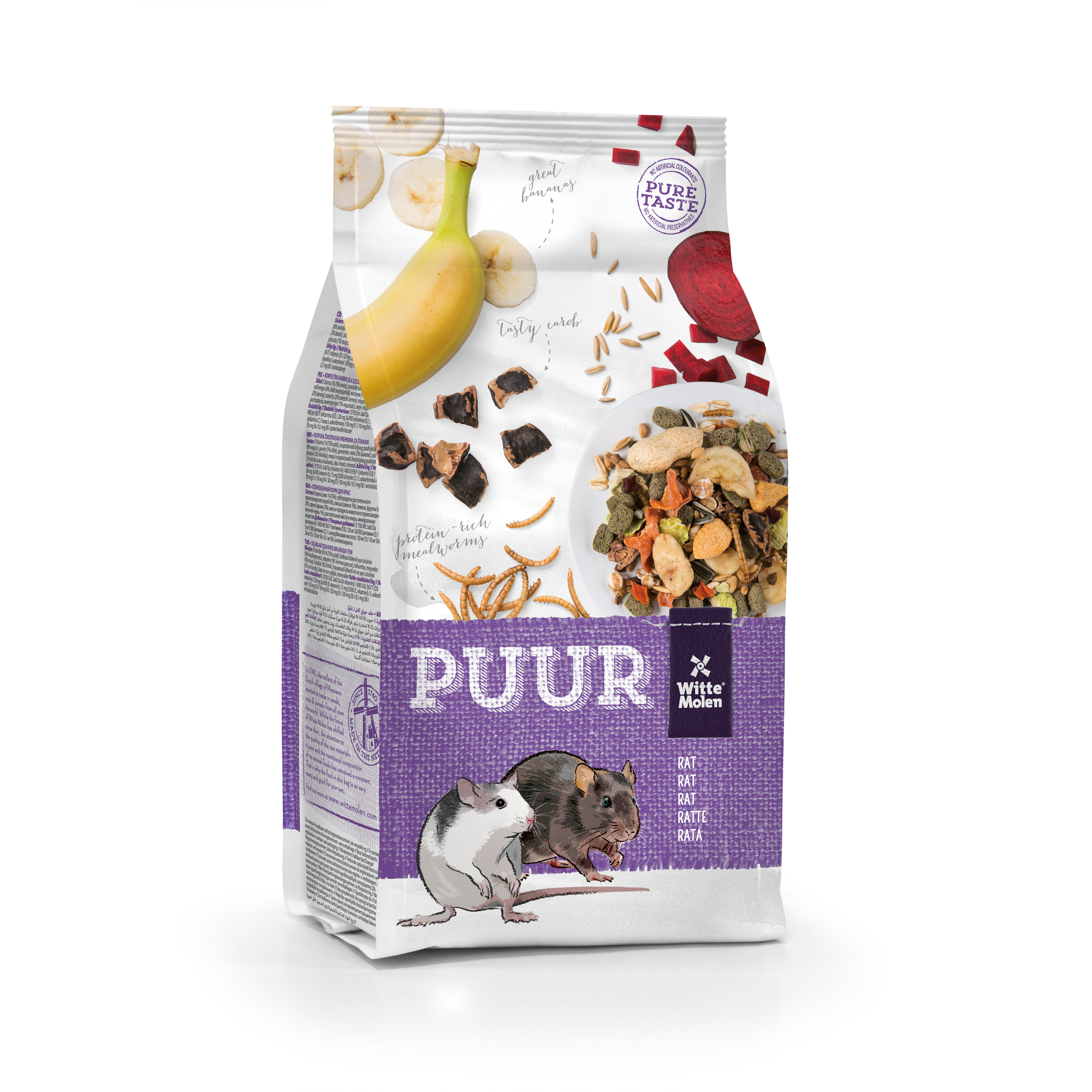 Witte Molen - Aliment Muesli Puur Rat - 2kg Image num&eacute;ro 1
