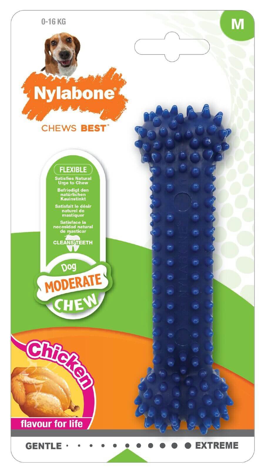 Nylabone - Jouet Os Dental Moderate Chew pour Chien - M Image num&eacute;ro 1