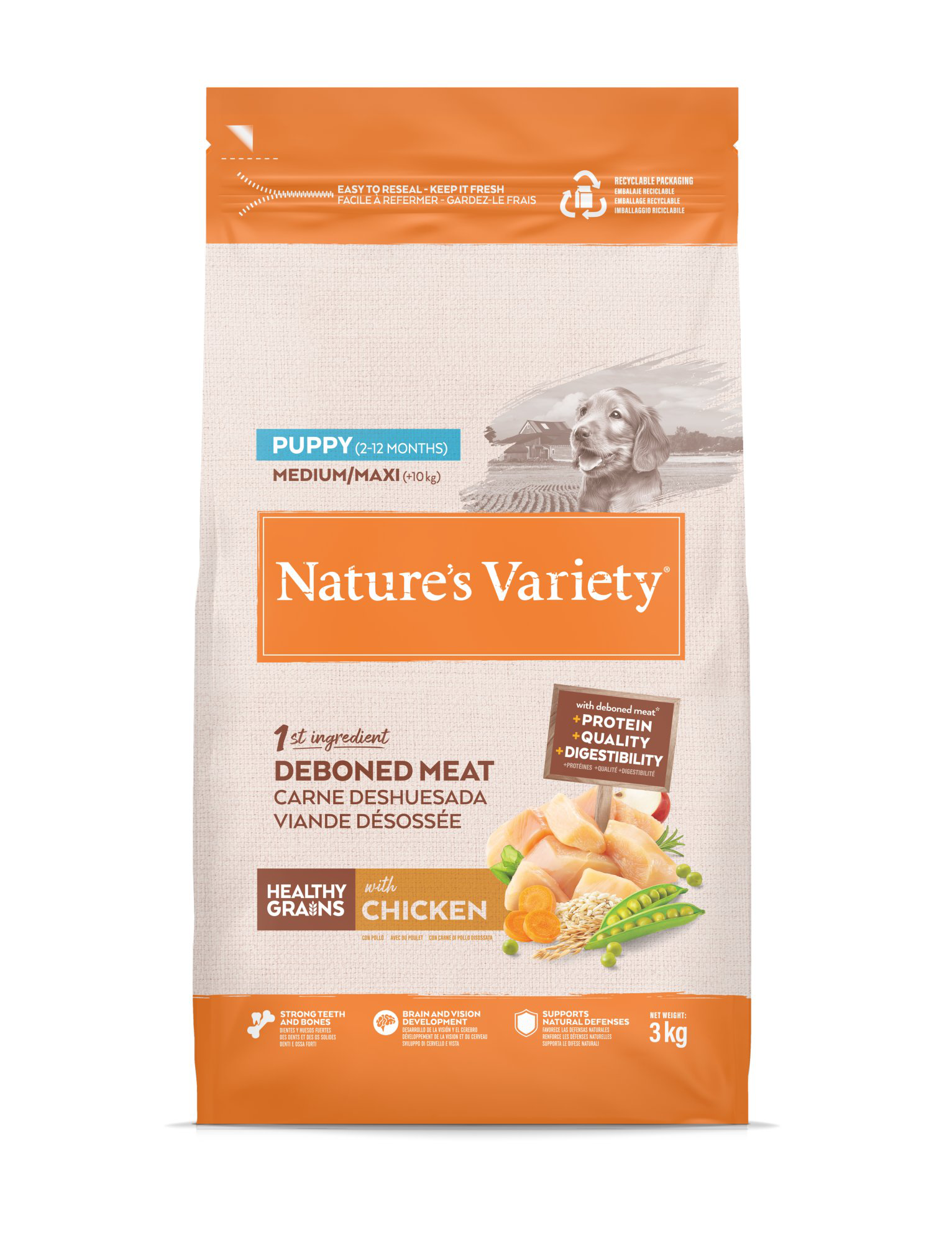 Nature's Variety - Croquettes Healthy Grains Puppy Au Poulet Pour Chiens - 3kg Image num&eacute;ro 2