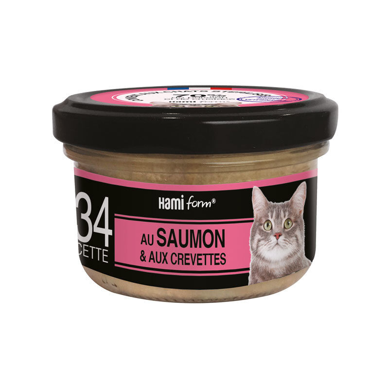 Hamiform - Les Cuisin&eacute;s N&deg;34 Saumon Crevettes Riz pour Chat - 80g Image num&eacute;ro 1