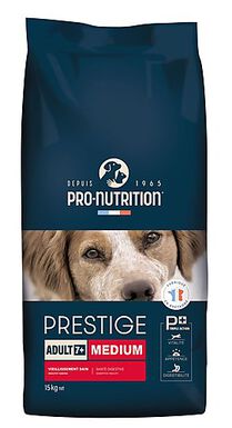 Pro-nutrition - Croquettes Prestige Medium Adult 7+ pour Chiens - 15Kg