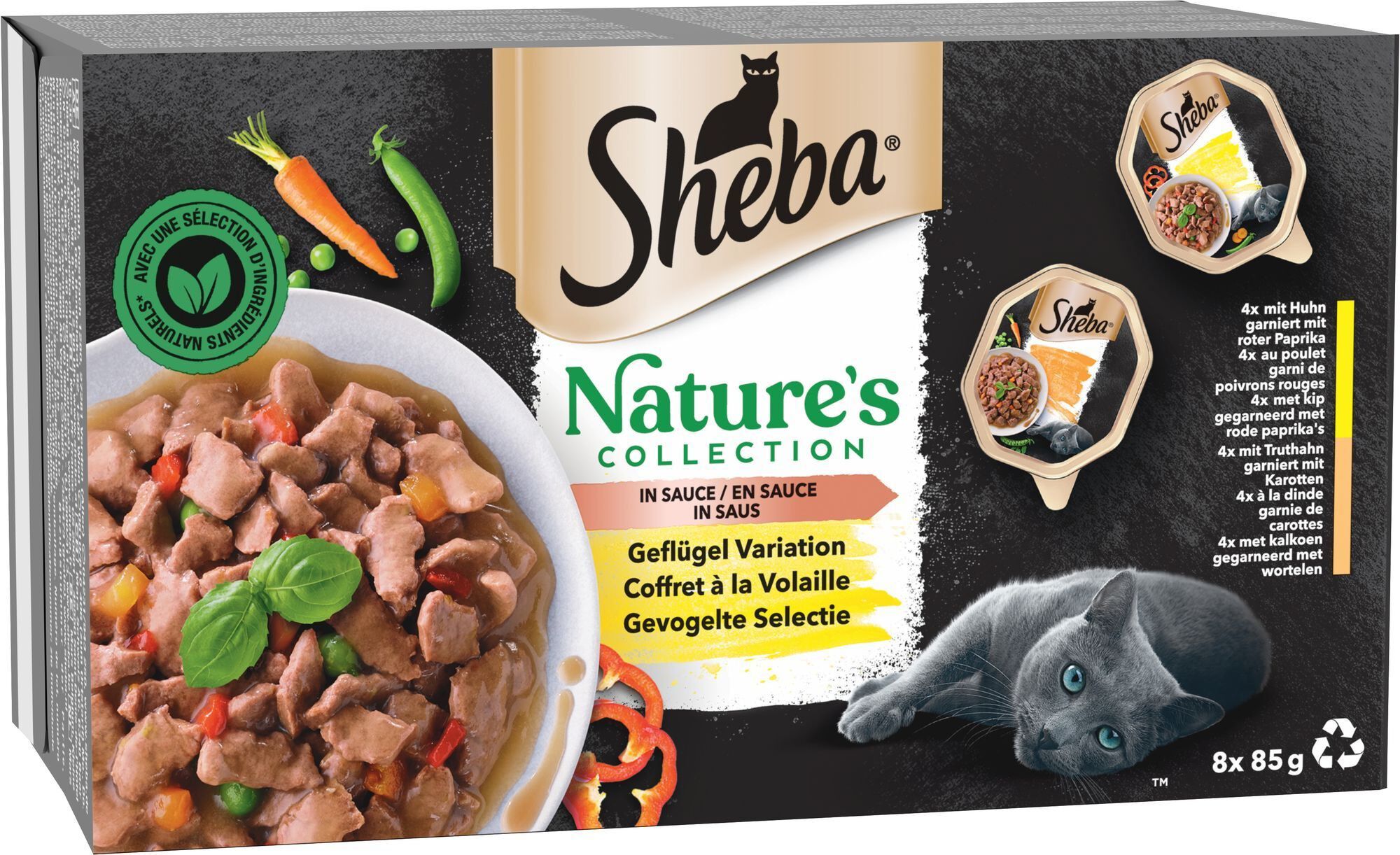 Sheba - Repas Nature's &agrave; la Volaille en Sauce pour Chat Adulte - 8x85g Image num&eacute;ro 1