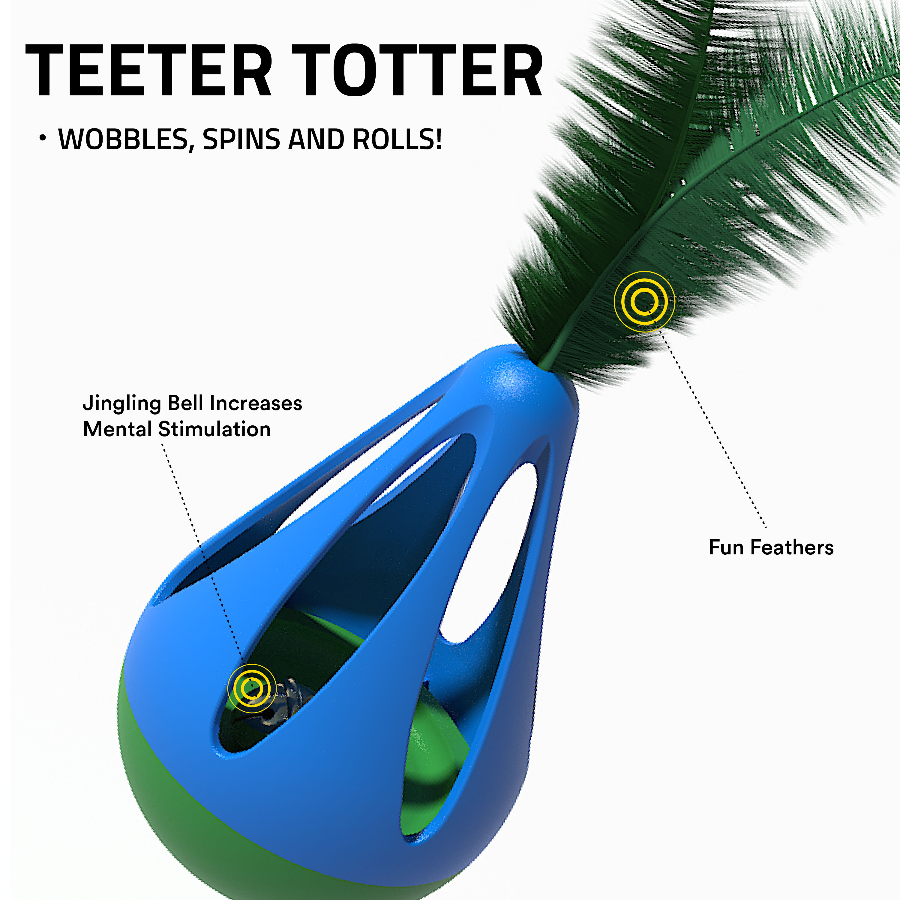 Playology - Jouet Balan&ccedil;oire &agrave; Bascule pour Chats Image num&eacute;ro 2