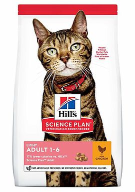 Hill's - Feline Adult Light Poulet pour Chat - 3Kg