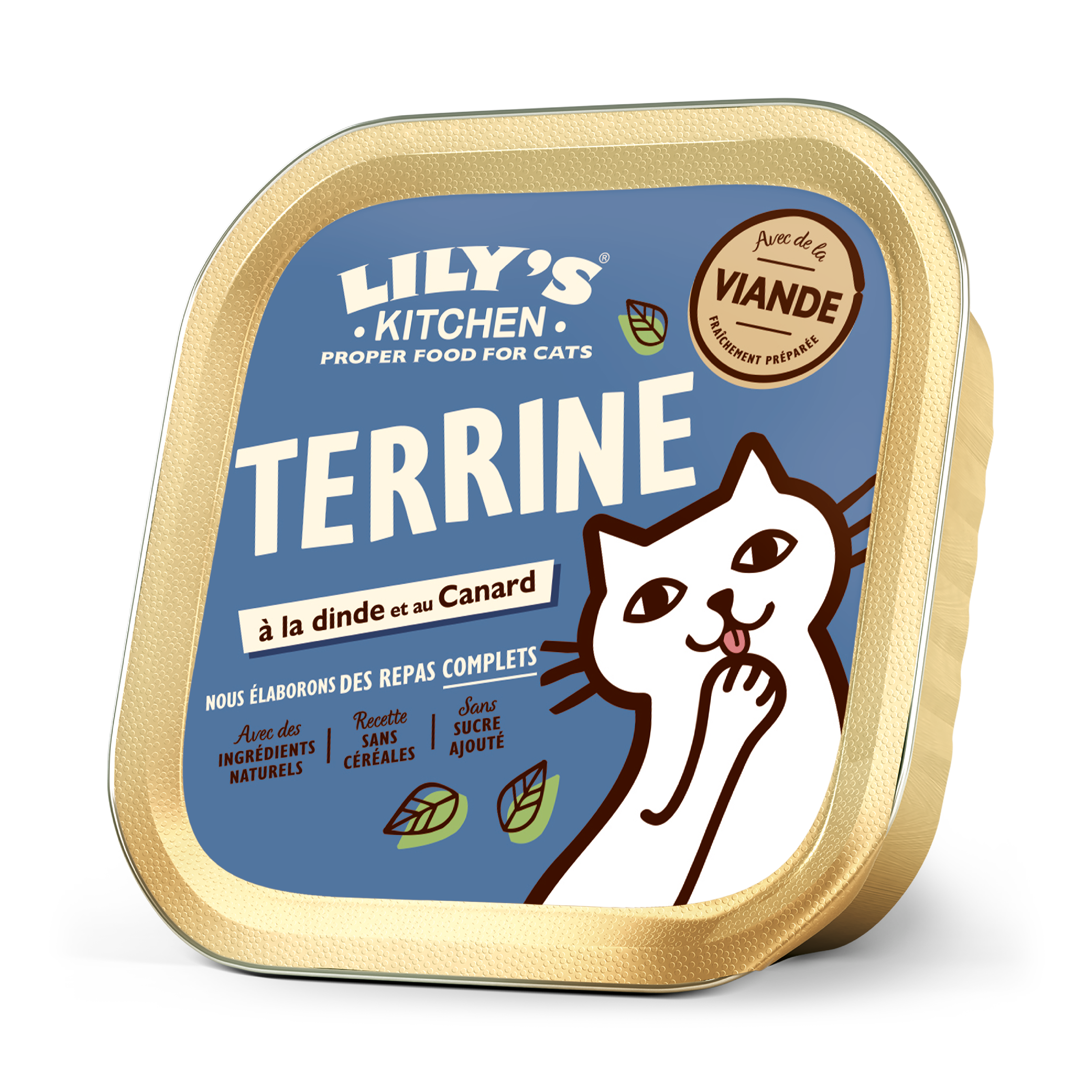 Lily's Kitchen - Terrine Recette sans C&eacute;r&eacute;ales Dinde avec Canard pour Chats Adultes - 85g Image num&eacute;ro 1
