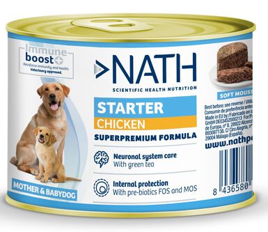 Nath - Pâtée Puppy starter au Poulet pour Chiots - 200g