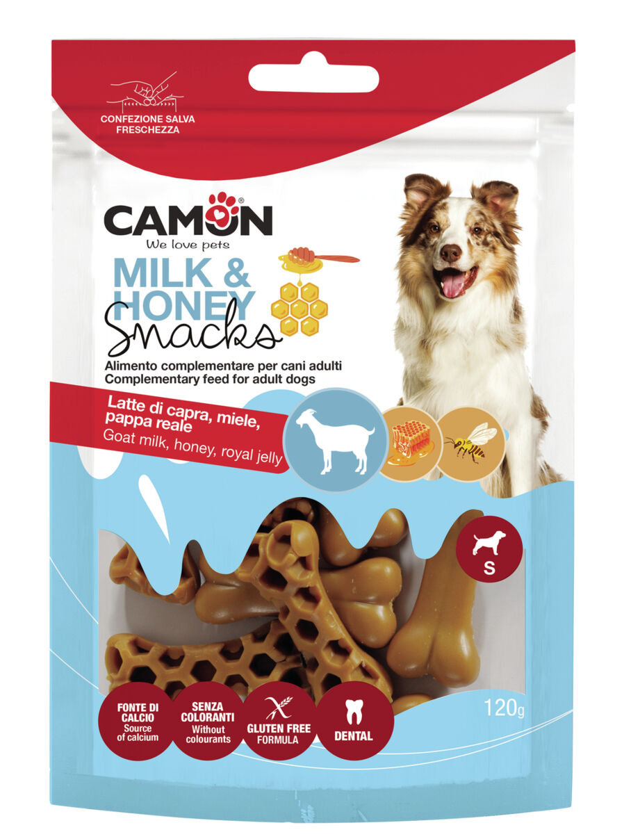 Camon - Friandises Milk & Honey Snacks Lait Miel et Gel&eacute;e Royal - S Image num&eacute;ro 1
