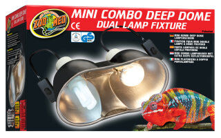 Zoomed - Support de Lampe Double Mini D&ocirc;me Profond Mini Combo Deep Dome LF-19E pour Terrarium - 2x100W Image num&eacute;ro 2