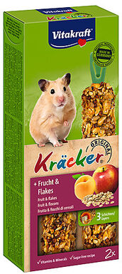 Vitakraft - Friandises Kräcker aux Fruits et Flocon pour Hamsters - x2