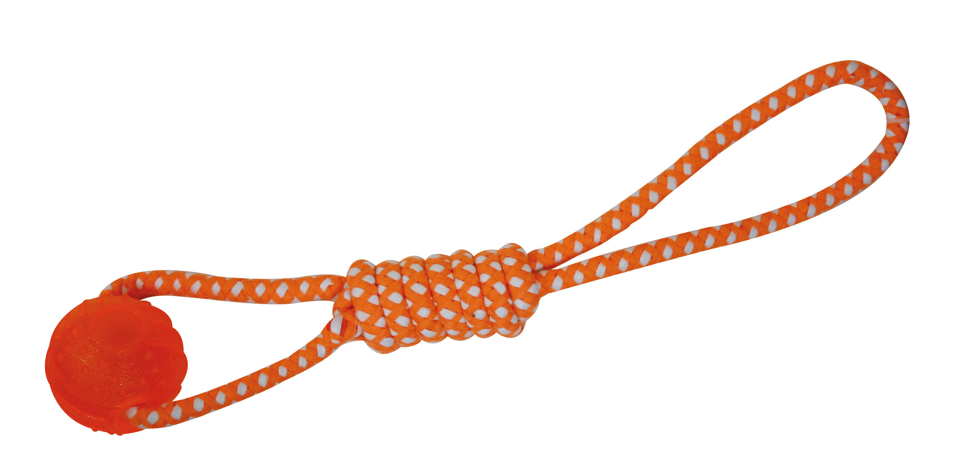Croci - Jouet Balle Caoutchouc avec Corde pour Chiens - Orange Image num&eacute;ro 1