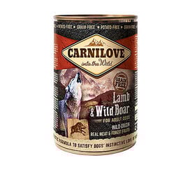 CARNILOVE - CHIEN ADULT AGNEAU & SANGLIER SAUVAGE BOÎTE - 400 GR