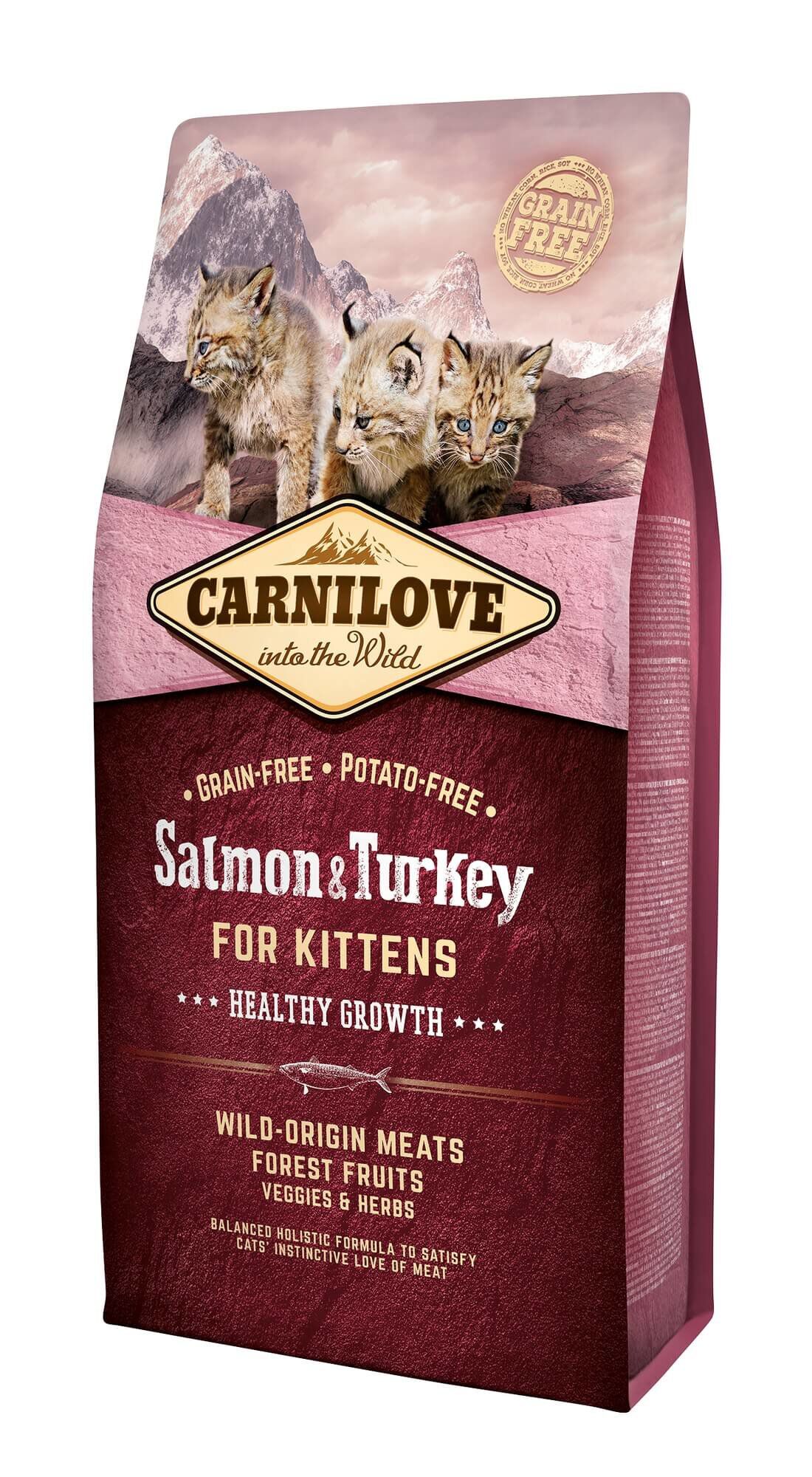 Carnilove - Croquettes Kittens Saumon et Dinde pour Chaton - 6Kg Image num&eacute;ro 1