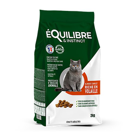 Équilibre & Instinct - Croquettes pour Chats Adultes Riche en Volaille