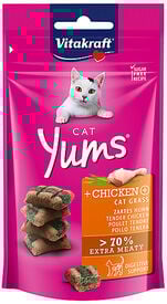Vitakraft - Friandises Yums au Poulet et Herbe à Chat pour Chats - 40g