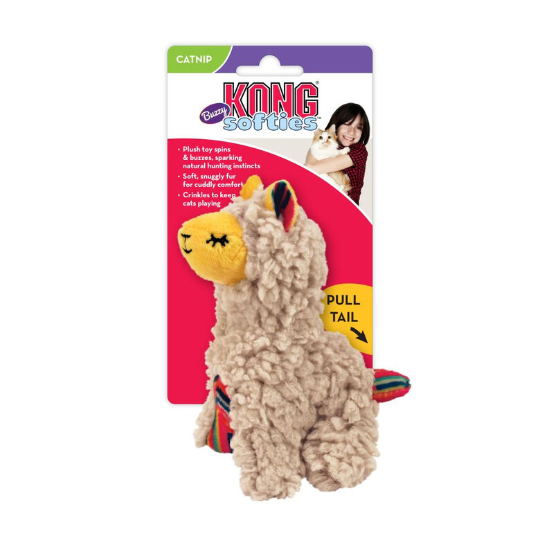 KONG - Jouet Peluche Softies Buzzy Lama pour Chat Image numéro 1 KONG - Jouet Peluche Softies Buzzy Lama pour Chat Image numéro 1