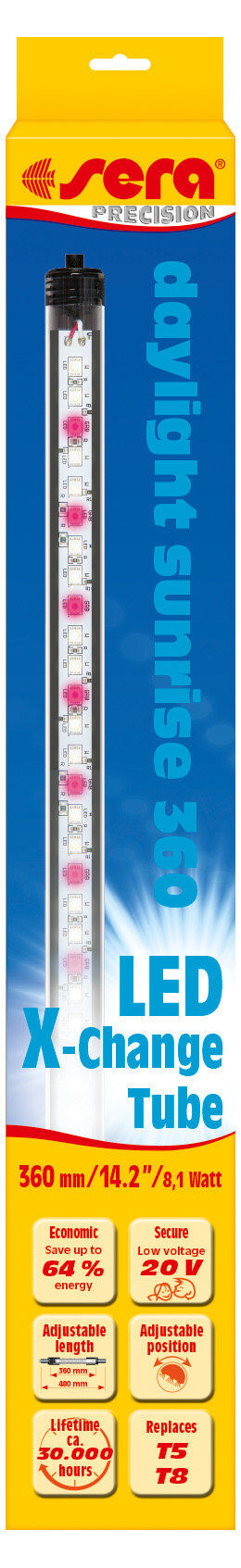 Sera - Tube LED X-Change Daylight Sunrise de 8,1W pour Aquarium - 360mm Image num&eacute;ro 1