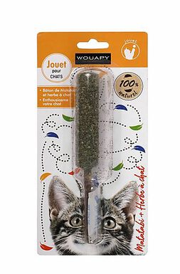 Wouapy - Jouet Longue Sucette avec Herbe à Chat et Matatabi pour Chat