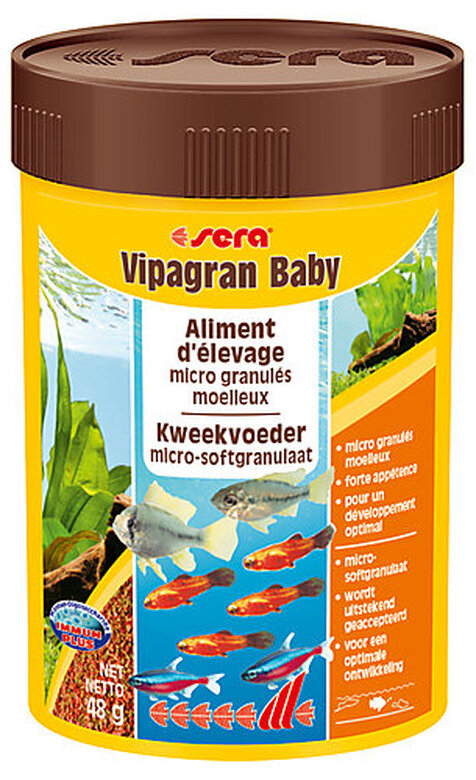 Sera - Aliments d'Élevage en Micro Granulés Vipagran Baby pour Poissons - 100ml image number null