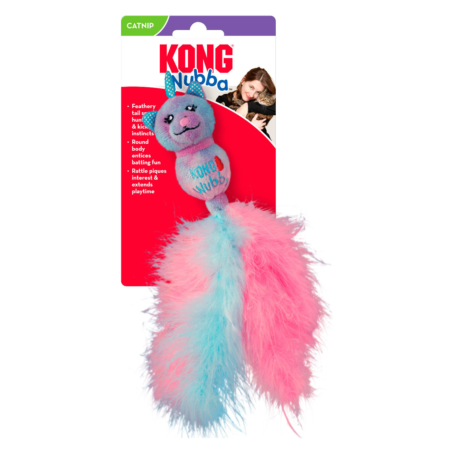 KONG - Jouet Wubba Caticorn Plumes pour Chats - 22cm Image num&eacute;ro 1