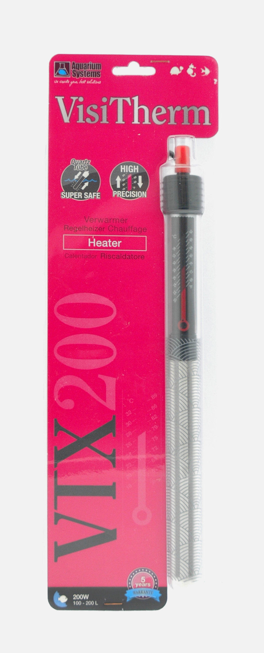 Aquarium Systems - Chauffage VisiTherm VTX pour Aquarium 100L &agrave; 200L - 200W Image num&eacute;ro 2