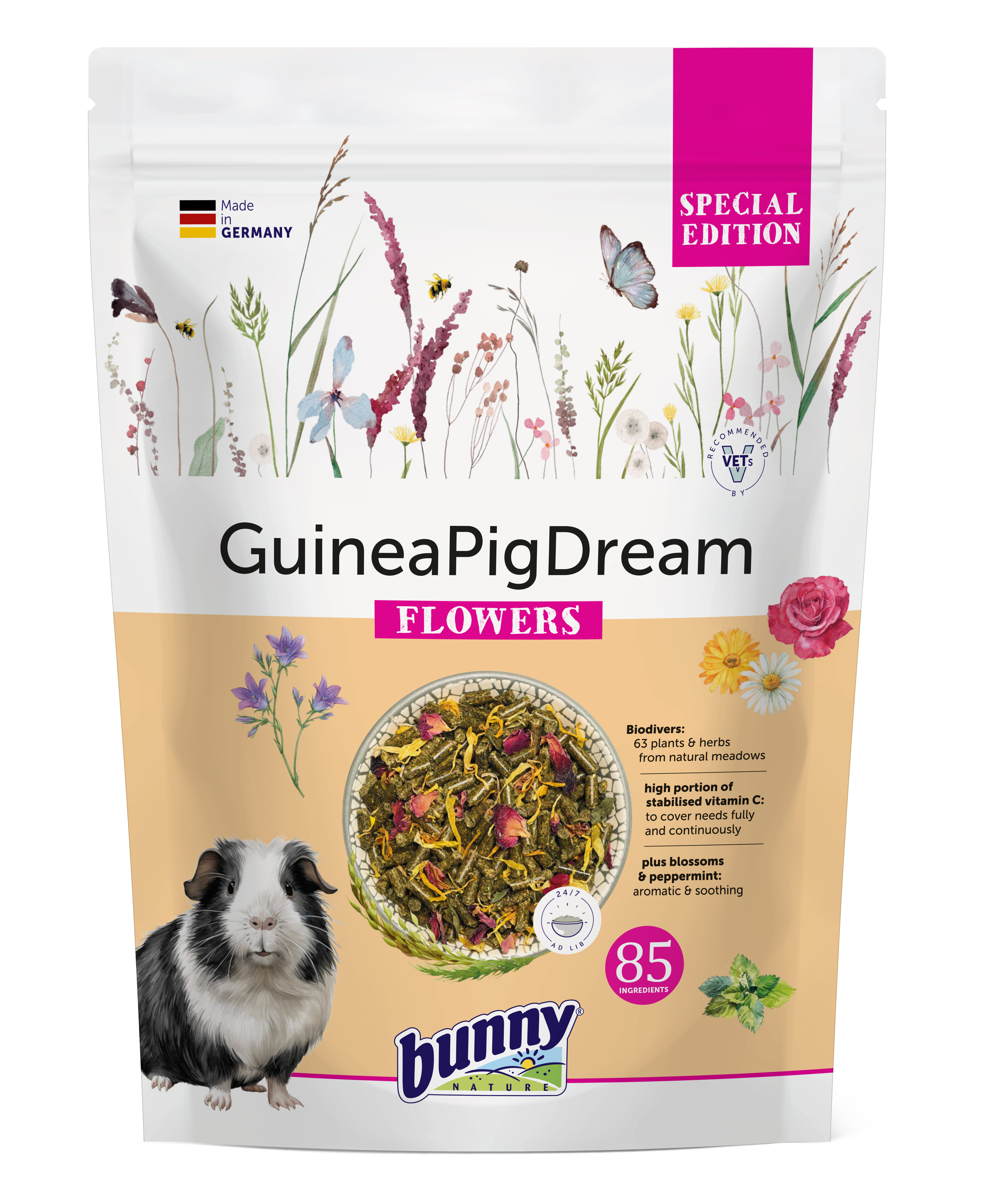 Bunny Nature - Alimentation Cochon d'Inde GuineaPigDream FLOWERS 1,5kg Image num&eacute;ro 1