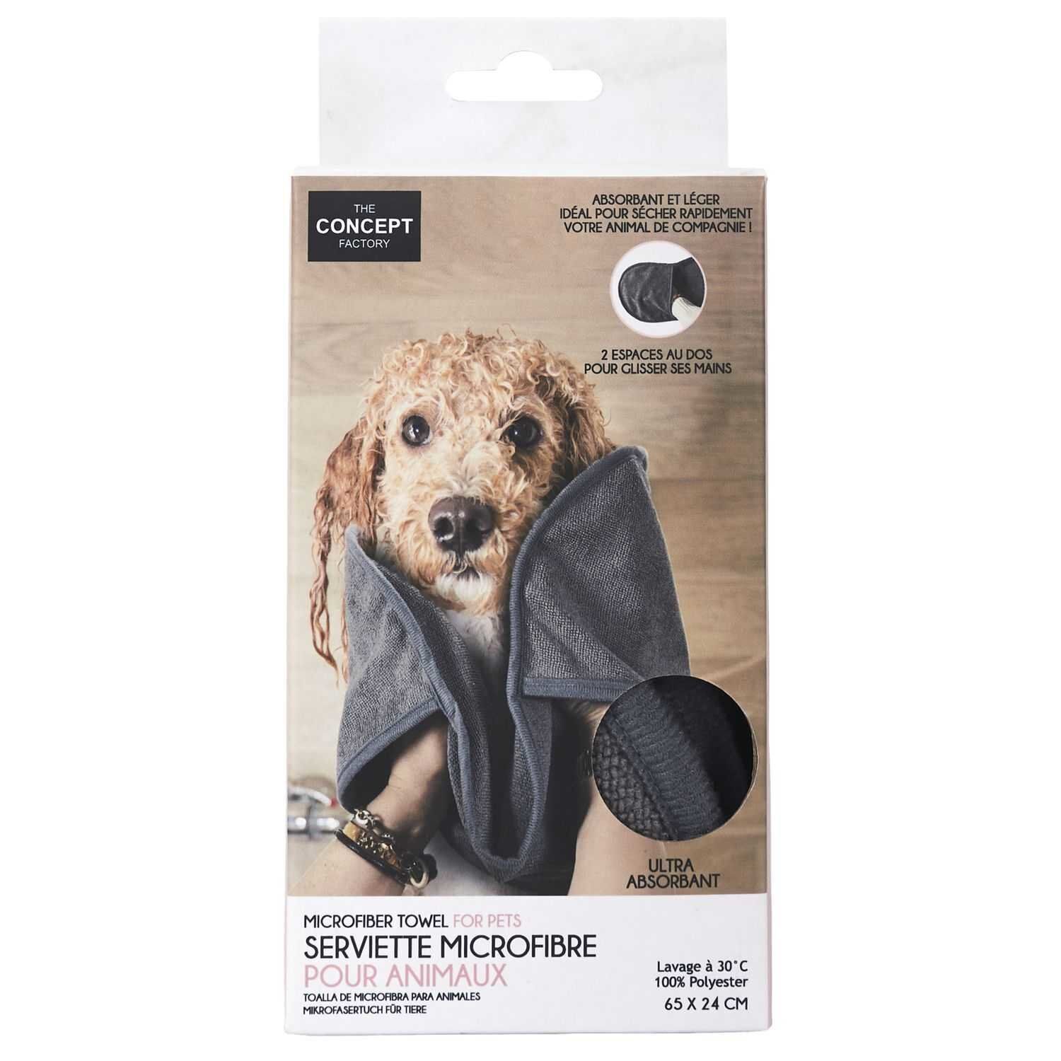 The Concept Factory - Serviette Microfibre pour Chiens et Chats - 65cm Image num&eacute;ro 1