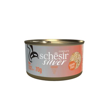 Schesir - Pâtée Silver Filets En Bouillon au Poulet - 70g