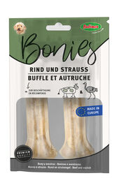 Bubimex - Friandises Os &agrave; M&acirc;cher Fourr&eacute;s &agrave; l'Autruche - x2