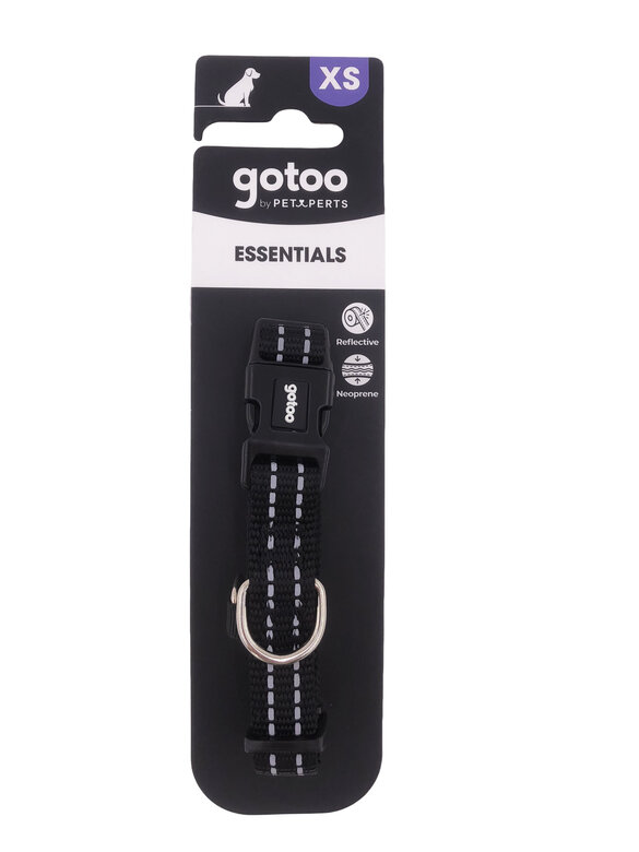 Gotoo  - Collier Essentials en Nylon Premium Noir pour Chien - XS Image numéro 7 Gotoo  - Collier Essentials en Nylon Premium Noir pour Chien - XS Image numéro 7