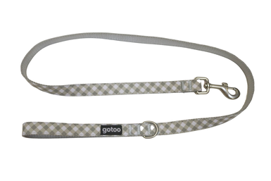 Gotoo - Laisse Vichy Gris pour Chien