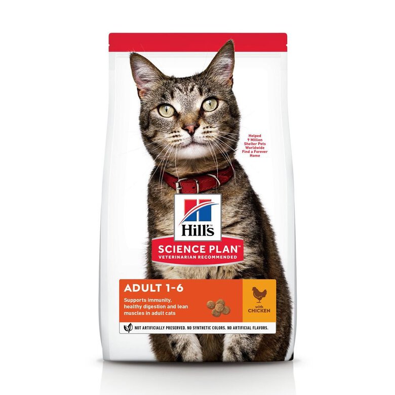Hill's Science Plan - Adult Croquettes Pour Chat Au Poulet  -  1,5kg Image numéro 2 Hill's Science Plan - Adult Croquettes Pour Chat Au Poulet  -  1,5kg Image numéro 2