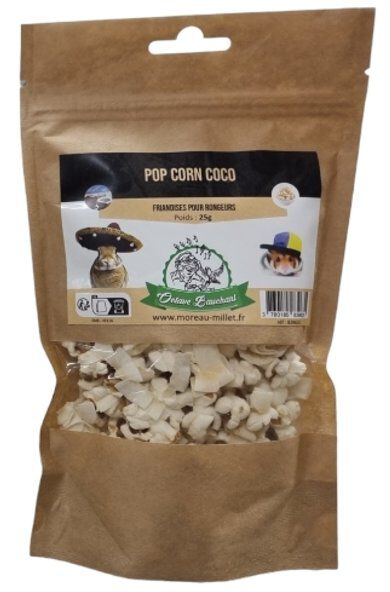 Octave Bauchant - Friandises Pop-corn Coco Rongeurs - 25g Image num&eacute;ro 1