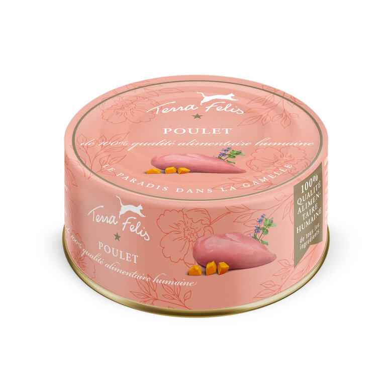 Terra Felis - Aliment Naturel au Poulet pour Chats - 80g Image numéro 1 Terra Felis - Aliment Naturel au Poulet pour Chats - 80g Image numéro 1