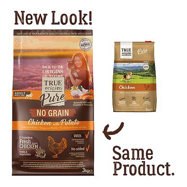 True Origins Pure - Croquettes au Poulet sans Céréales pour Chien Adulte