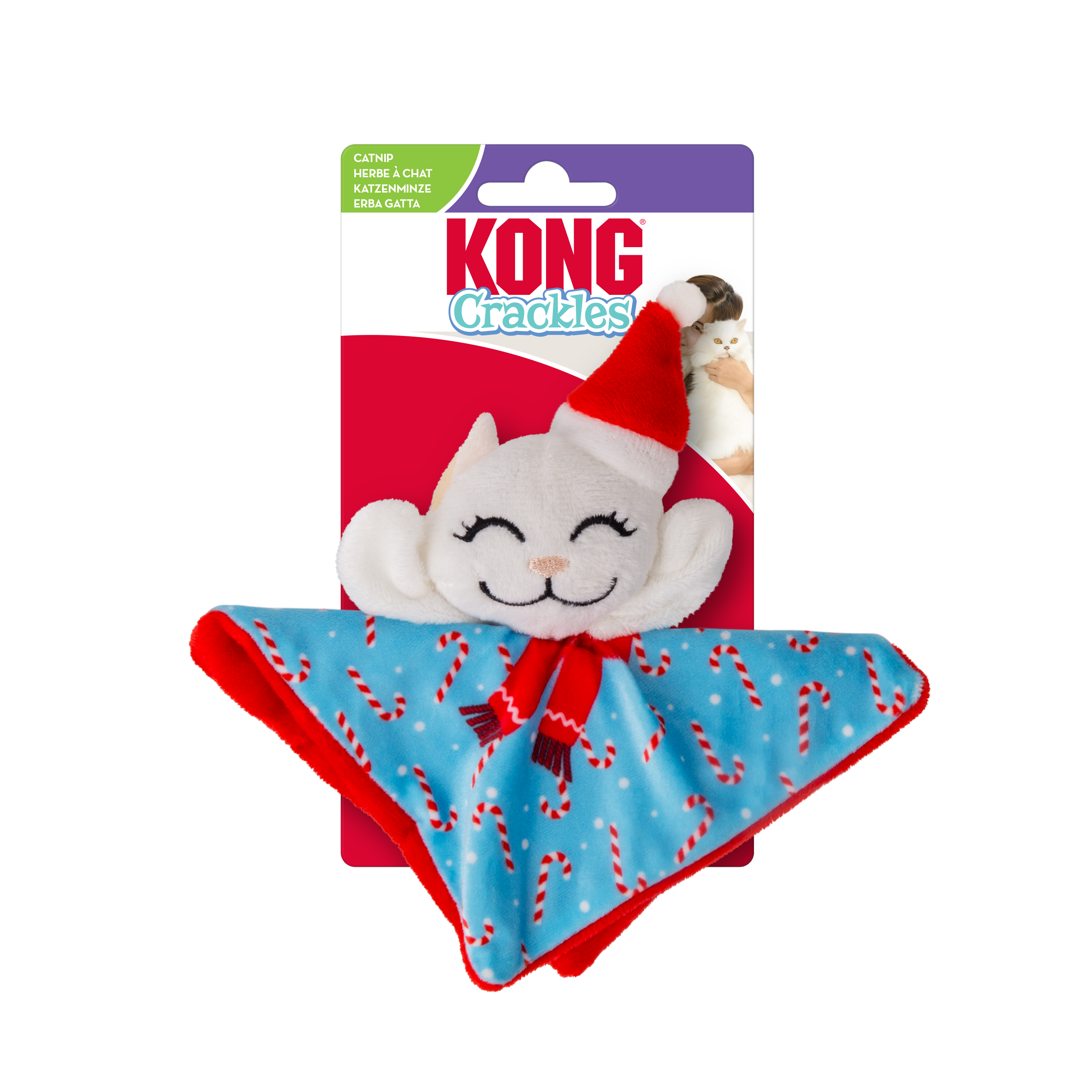 Kong - Jouet Holiday Crackles Santa Kitty Image num&eacute;ro 1