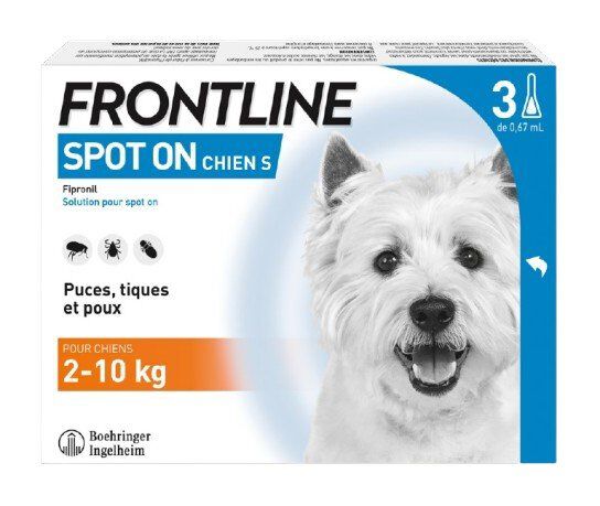 Frontline - Pipettes Antiparasitaire Spot On x3 pour Chiens - S Image num&eacute;ro 1
