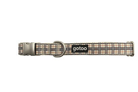 Gotoo - Collier en Tartan Marron pour Chien