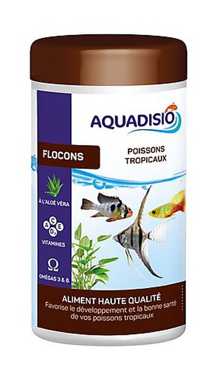 Aquadisio - Aliments Flocons Haute Qualité pour Poissons Tropicaux - 1,2L image number null