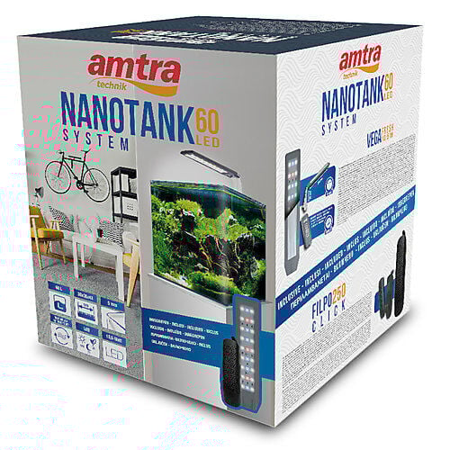 AMTRA - AQUARIUM NANOTANK CUBE SYSTEM 60 - 38x38x43cm Image num&eacute;ro 2